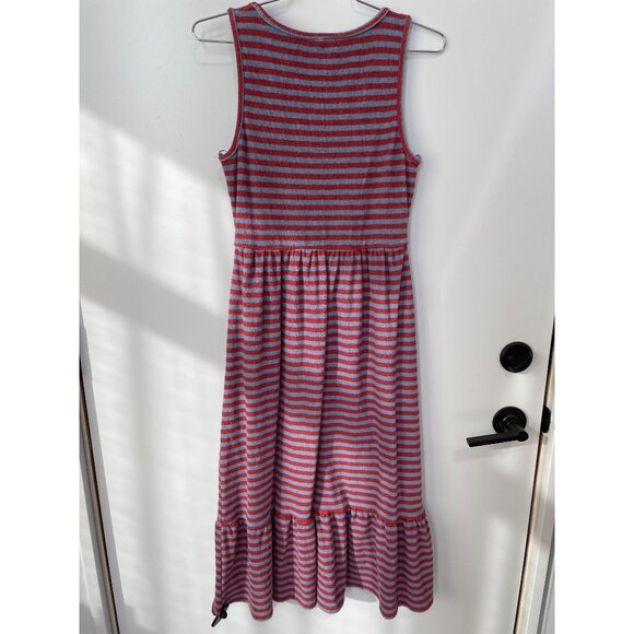 DRA Los Angeles Midi Dress Size Small Striped Sleeveless Scoop Neck Ruffle Hem - Picture 4 of 10